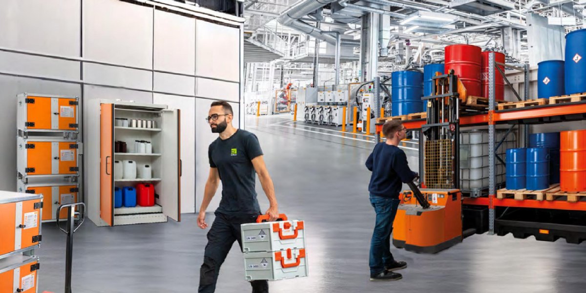 Profi-Frühstück CEMO Akku- & Gefahrstofflagerung