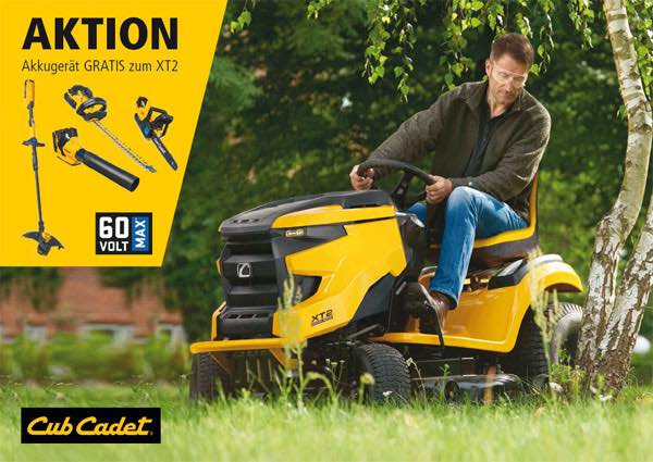 CUB CADET 60V Akku-Aktion zum XT2