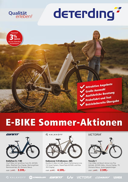 E-Bike End of Summer SALE bei Deterding