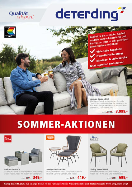 Gartenmöbel Sommer-Aktionen 2025