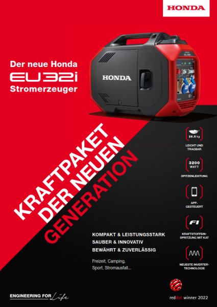 Der neue Honda Stromerzeuger EU 32i