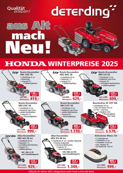 Honda Winterpreise 2025
