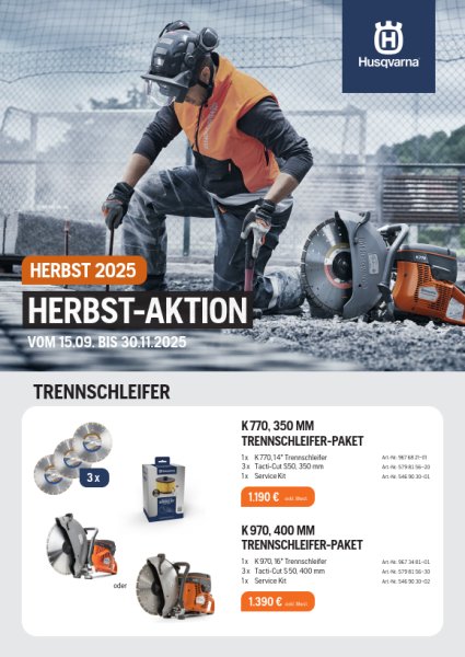 Husqvarna Construction Herbstaktion 2025