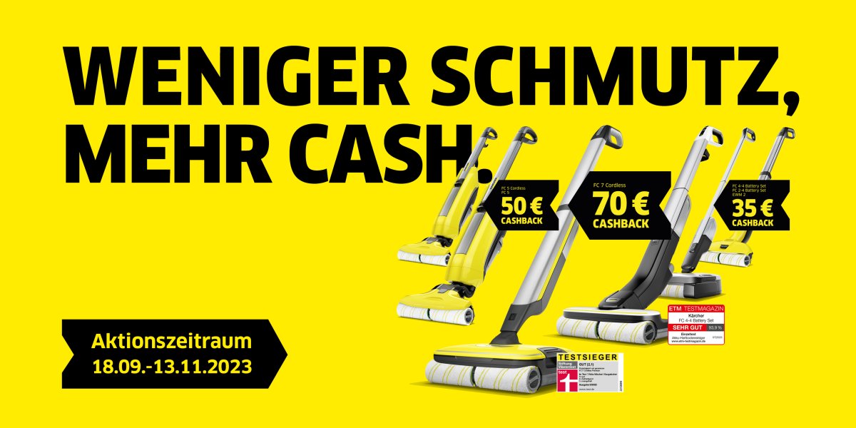 KÄRCHER Bodenreiniger Cashback-Aktion