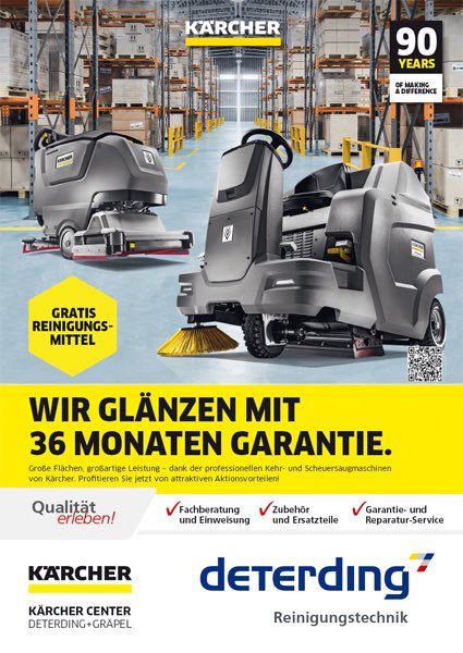 Bodenreinigungs-Aktion mit 36 Monaten Garantie