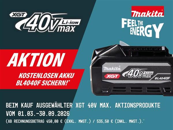 Makita Xgt 40v Akku Zugabe
