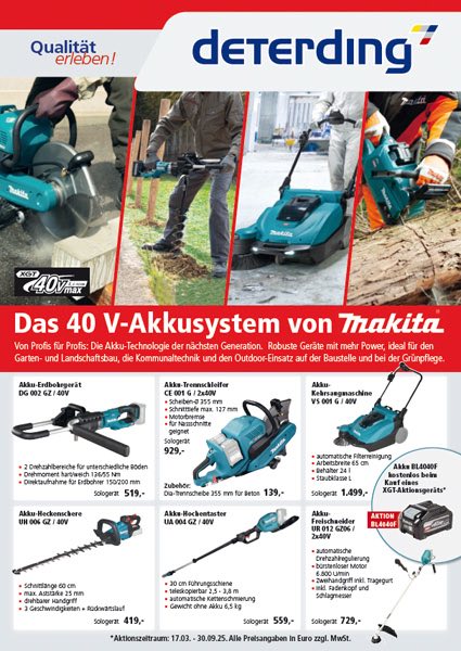 MAKITA 40V-Akkutechnik XHT