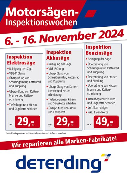 Motorsägen-Inspektionswochen 2023
