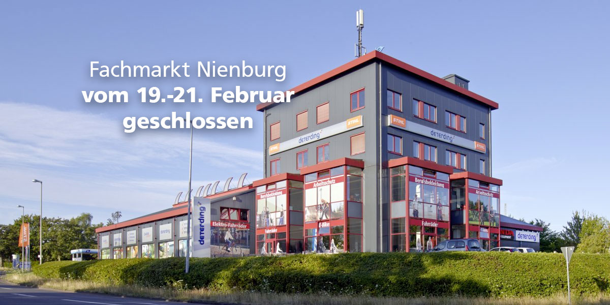 Fachmarkt Nienburg vom 19.-21. Februar 2026 geschlossen