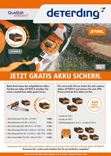 STIHL Akku-Aktion für Profis