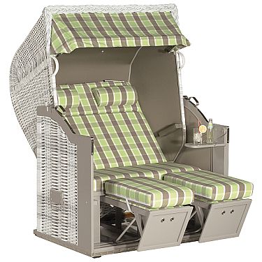 Strandkorb Classic white-washed