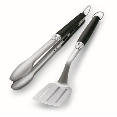 Weber Grillbesteck Premium 2-tlg Edelstahl, schwarz