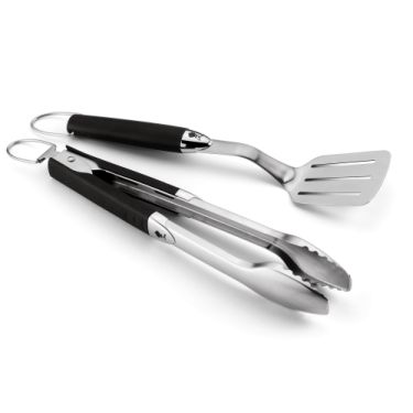 Weber Grillbesteck kompakt 2-tlg Edelstahl, schwarz
