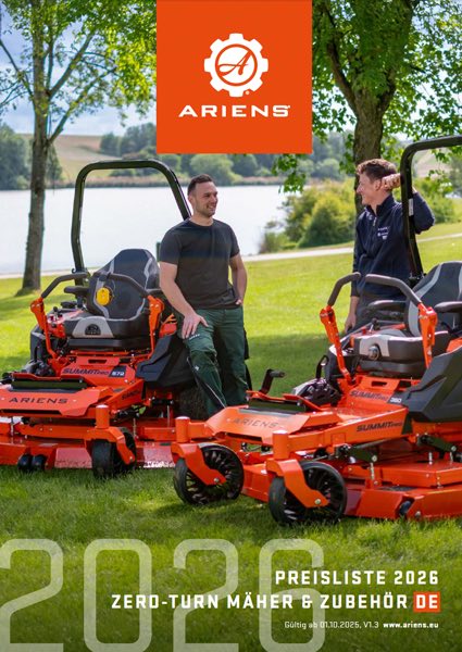 ARIENS Preisliste 2026