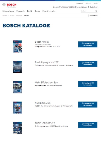 BOSCH Kataloge & Broschüren