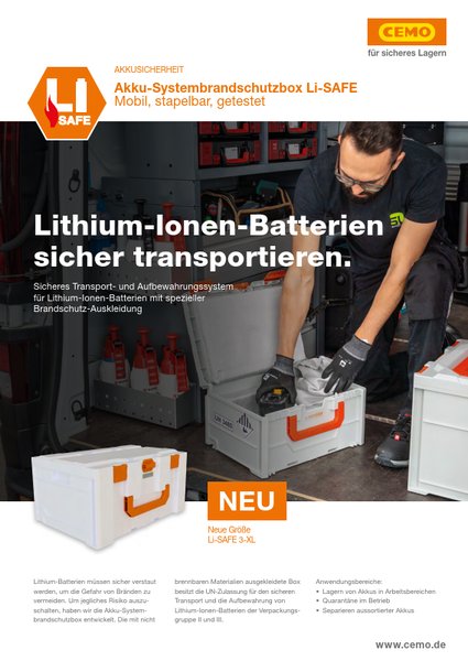 CEMO - Lithium-Ionen-Akkus sicher transportieren