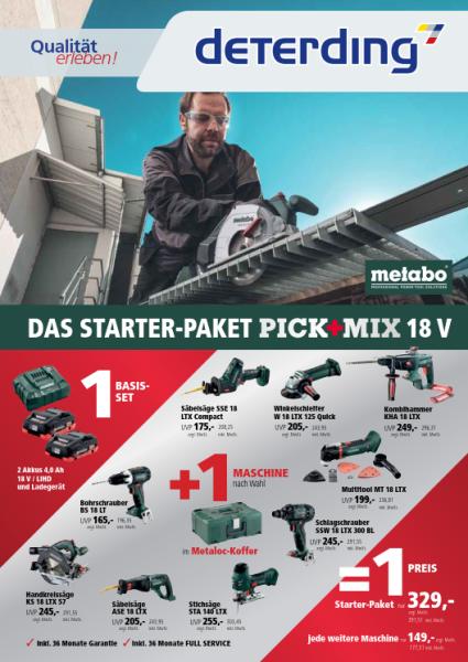 METABO PICK+MIX-Aktion - exklusiv bei Deterding