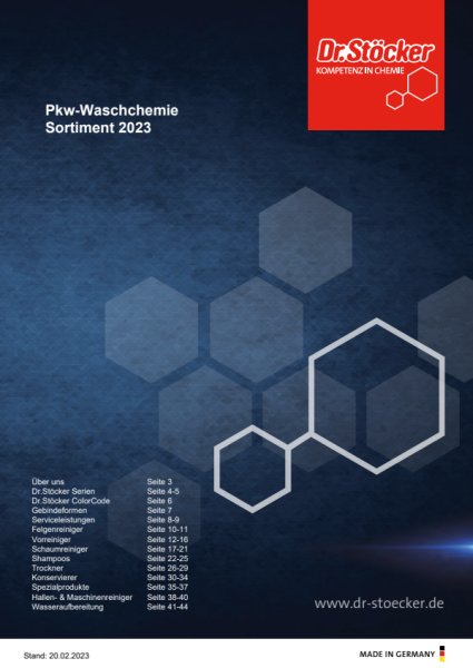 Dr. Stöcker Pkw-Waschchemie Sortiment 2023