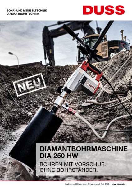 DUSS Prospekt Diamantbohrmaschine DIA 250 HW