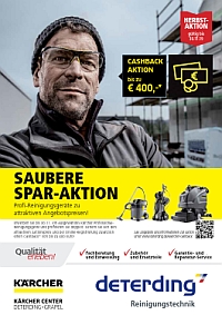 Aktionsflyer zur KÄRCHER Cashback-Aktion