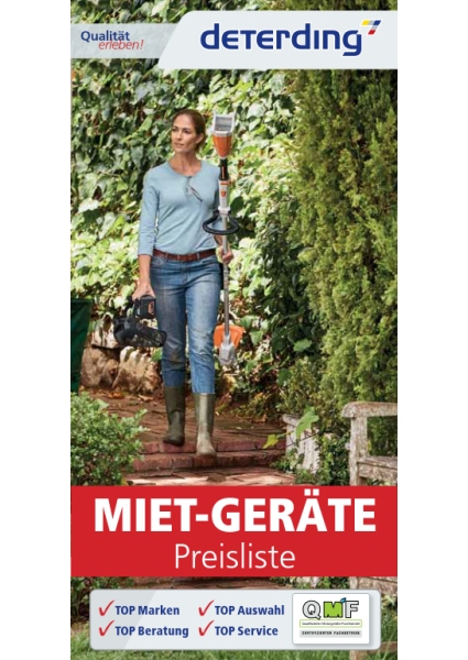 Deterding Mietgeräte-Flyer