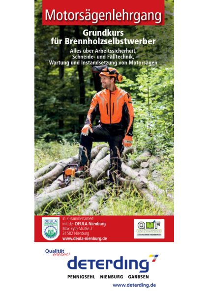 Motorsägen-Lehrgänge bei Deterding