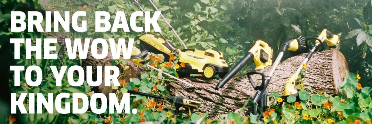 Bring back the WOW mit den Akku-Gartengeräten des KÄRCHER Battery Power Akkusystems