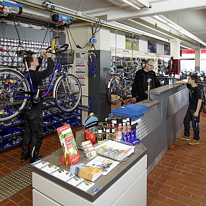 unser Werkstattservice f�r Fahrr�der und E-Bikes