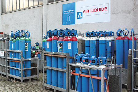 Gas-Abholstation bei Deterding in Pennigsehl