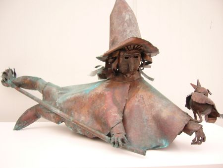 Kupfer-Figur Hexe