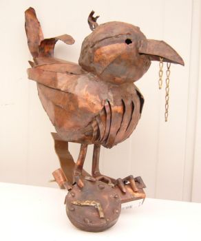 Kupfer-Figur Rabe